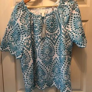 Chico's Azul Isle SS Fashion Top